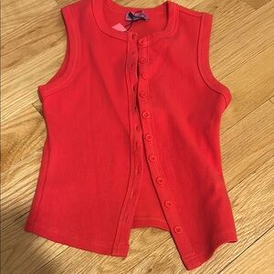 Red Sleeveless Kids Top